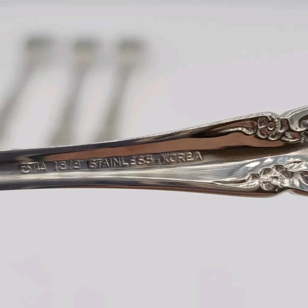 Baroque By‎ Estia Four Dinner Forks 18/8 Stainless Korea Flatware Replacements